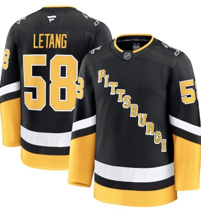 Pittsburgh Penguins 58 Kris Letang Alternate Premium Jersey Black