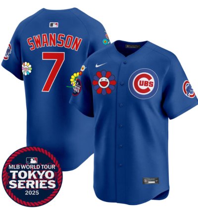 Dansby Swanson Jersey 7 Chicago Cubs Tokyo Series 2025 Vapor Premier Limited Stitched Royal