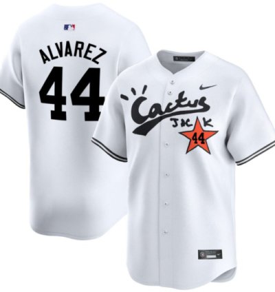 Yordan Alvarez 44 Houston Astros Cactus Jack White Jersey V2
