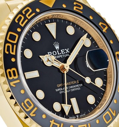 Rolex Gmt-master Ii 126718grnr Yellow Gold Black Dial Jubilee 2024