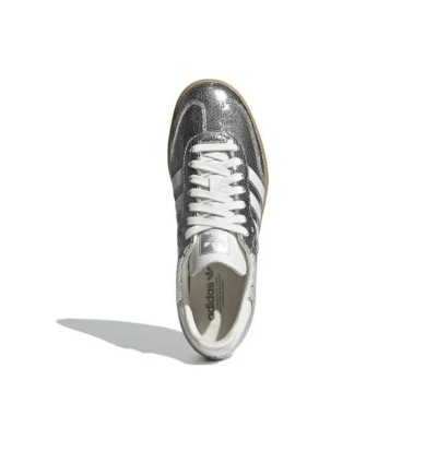 Adidas Samba Og Silver Metallic Cracked Leather Sz 12 5
