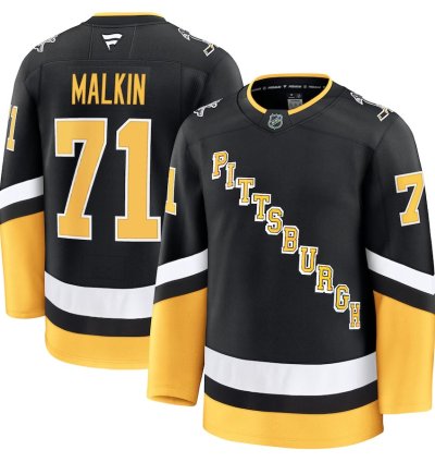 Pittsburgh Penguins 71 Evgeni Malkin Alternate Premium Jersey Black