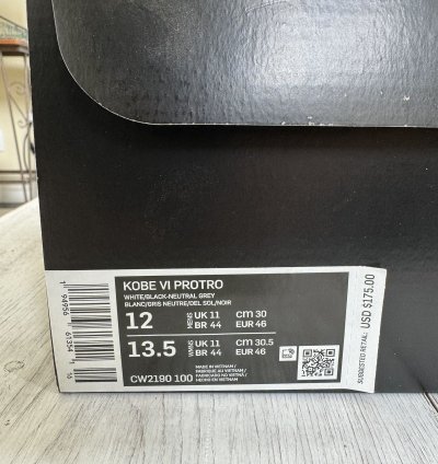 Kobe 6 Protro White Del Sol