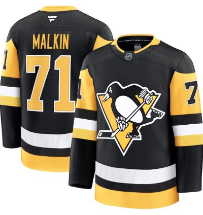 Pittsburgh Penguins 71 Evgeni Malkin Home Premium Jersey Black