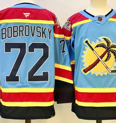 Mens Sergei Bobrovsky Jersey 72 Florida Panthers Blue All Stitched