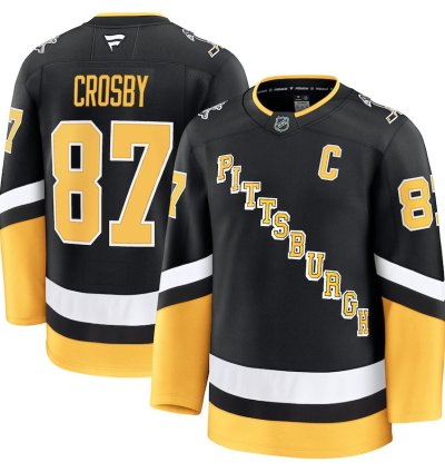 Pittsburgh Penguins 87 Sidney Crosby Alternate Premium Jersey Black