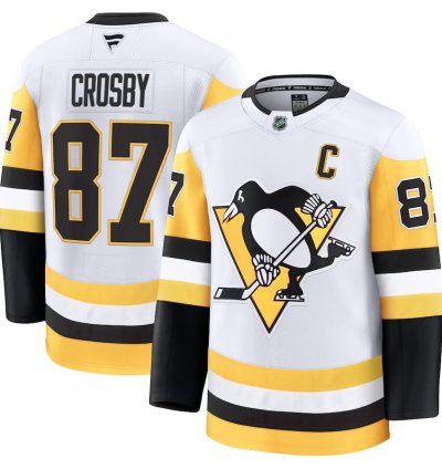 Pittsburgh Penguins 87 Sidney Crosby Away Premium Jersey White