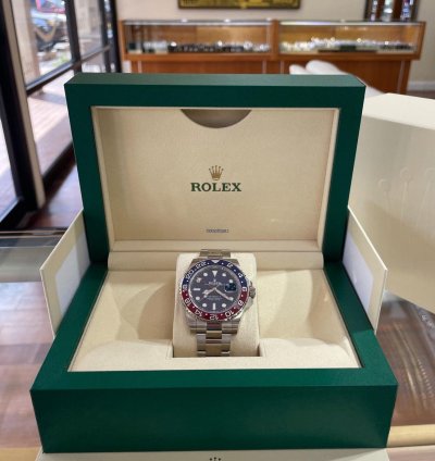 Rolex Gmt-master Ii 126719blro Blue Dial White Gold Box And Papers Unworn