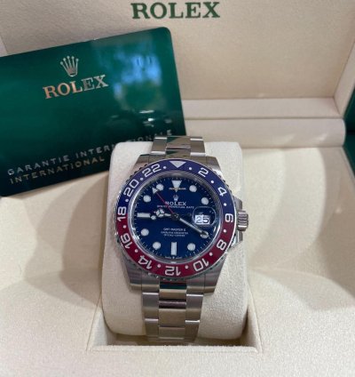 Rolex Gmt-master Ii 126719blro Blue Dial White Gold Box And Papers Unworn