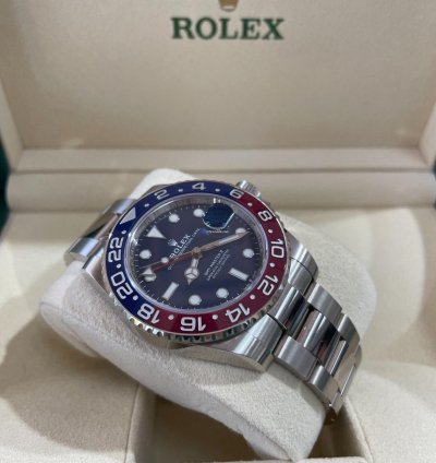 Rolex Gmt-master Ii 126719blro Blue Dial White Gold Box And Papers Unworn