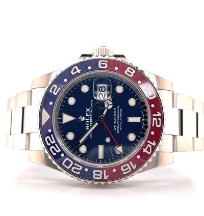 Rolex Gmt-master Ii 126719blro Blue Dial White Gold Box And Papers Unworn