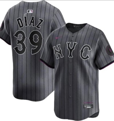 New York Mets 39 Edwin Diaz Jersey Stitched Grey Alternate