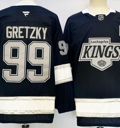 Mens Wayne Gretzky Jersey 99 Los Angeles Kings Black All Stitched