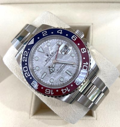 Rolex Gmt-master Ii 126719blro Gmt-master Ii Factory Meteorite Dial Pepsi Bezel 18k White Gold Unworn