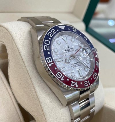 Rolex Gmt-master Ii 126719blro Gmt-master Ii Factory Meteorite Dial Pepsi Bezel 18k White Gold Unworn