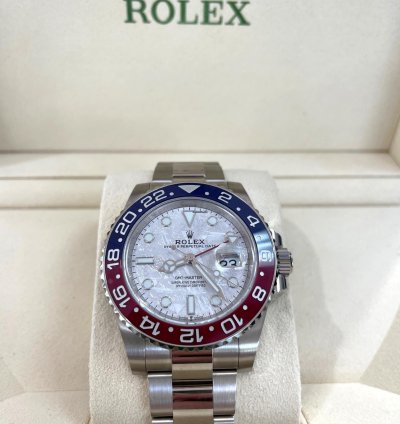 Rolex Gmt-master Ii 126719blro Gmt-master Ii Factory Meteorite Dial Pepsi Bezel 18k White Gold Unworn