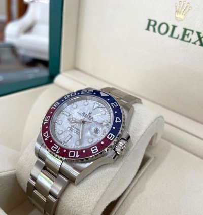 Rolex Gmt-master Ii 126719blro Gmt-master Ii Factory Meteorite Dial Pepsi Bezel 18k White Gold Unworn