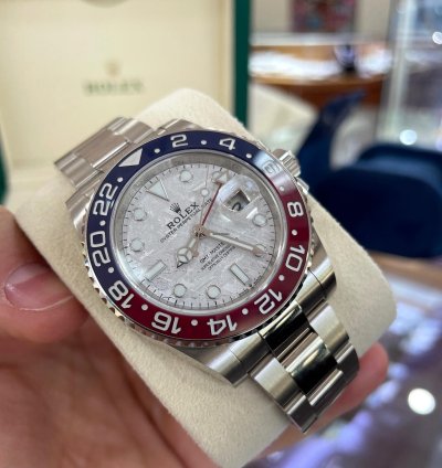 Rolex Gmt-master Ii 126719blro Gmt-master Ii Factory Meteorite Dial Pepsi Bezel 18k White Gold Unworn