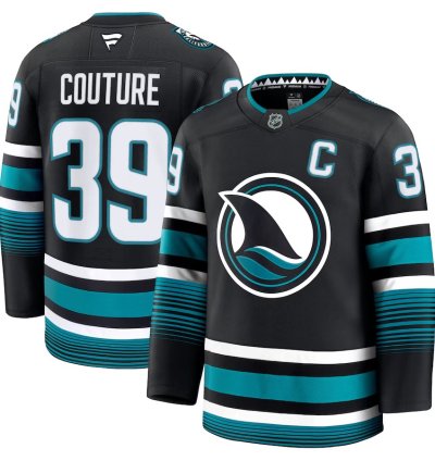 San Jose Sharks 39 Logan Couture Alternate Premium Jersey Black