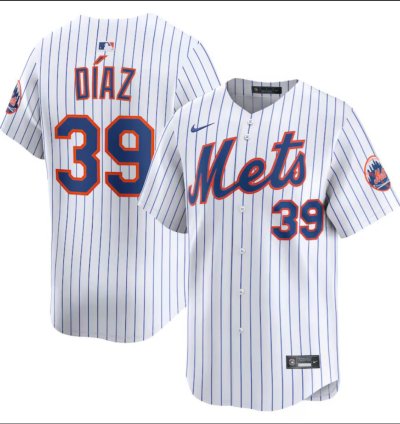 New York Mets 39 Edwin Diaz Jersey Stitched White Alternate