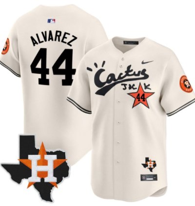 Yordan Alvarez 44 Houston Astros Cactus Jack Limited Jersey Houston Patch