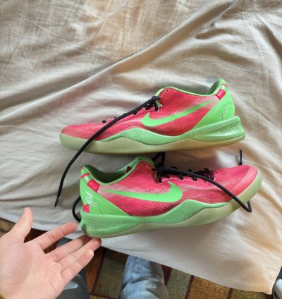 Kobe 8 Nike Id Size 10 Pink And Green