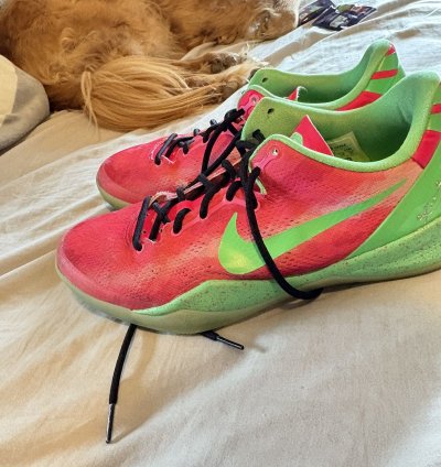 Kobe 8 Nike Id Size 10 Pink And Green