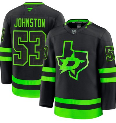 Wyatt Johnston Jersey 53 Dallas Stars Premium All Stitched Black
