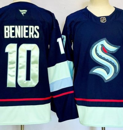 Seattle Kraken 10 Matty Beniers Jersey Stitched