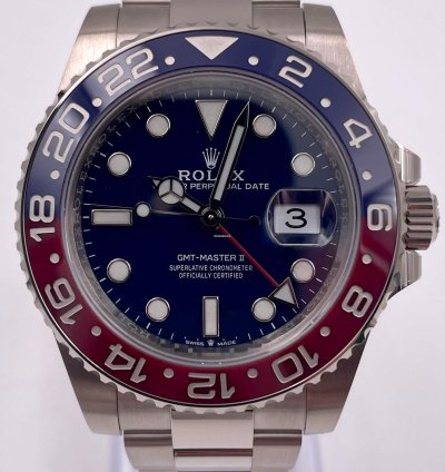 Rolex Gmt-master Ii 126719blro White Gold Pepsi Blue Dial Unworn 2024