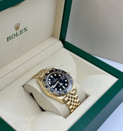 Rolex Gmt-master Ii 18 Ct Yellow Gold Black Dial Jubilee