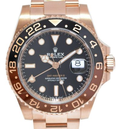 Rolex Gmt-master Ii 18k Everose Gold Root Beer Ceramic Bezel Watch 18 126715
