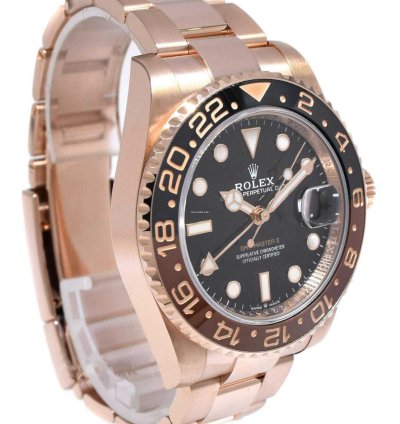 Rolex Gmt-master Ii 18k Everose Gold Root Beer Ceramic Bezel Watch 18 126715
