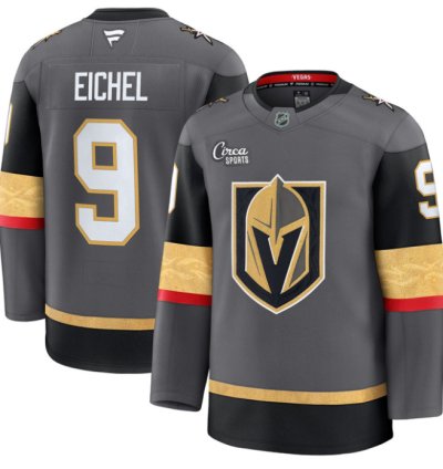 Jack Eichel Jersey 9 Vegas Golden Knights Premium Stitched Gray