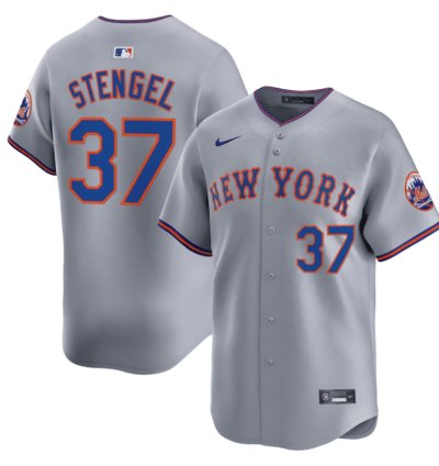 Casey Stengel 37 New York Mets Grey Jersey - All Stitched