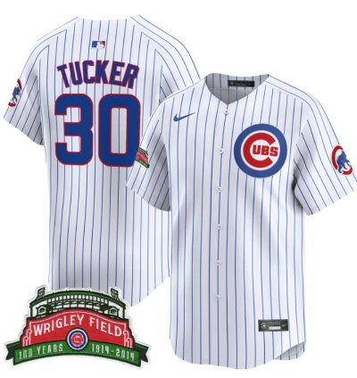 Kyle Tucker Jersey 30 Chicago Cubs Wrigley Field Style Vapor Premier Limited All Stitched Pinstripe