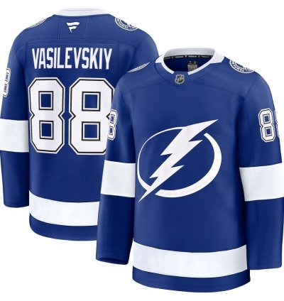 Tampa Bay Lightning 88 Andrei Vasilevskiy Home Premium Jersey Blue