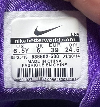Kobe 9 Elite Gs Purple Venom Size 6 5y