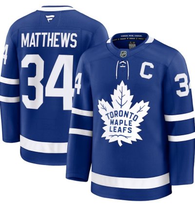 Toronto Maple Leafs 34 Auston Matthews Captain Patch Home Jersey Blue
