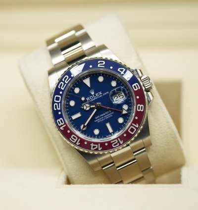 Rolex Gmt-master Ii 2021 Rolex Gmt Master Ii White Gold Pepsi Blue Dial Unworn Box Papers 126719blro