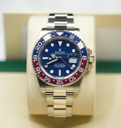 Rolex Gmt-master Ii 2021 Rolex Gmt Master Ii White Gold Pepsi Blue Dial Unworn Box Papers 126719blro
