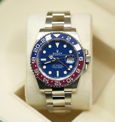 Rolex Gmt-master Ii 2021 Rolex Gmt Master Ii White Gold Pepsi Blue Dial Unworn Box Papers 126719blro