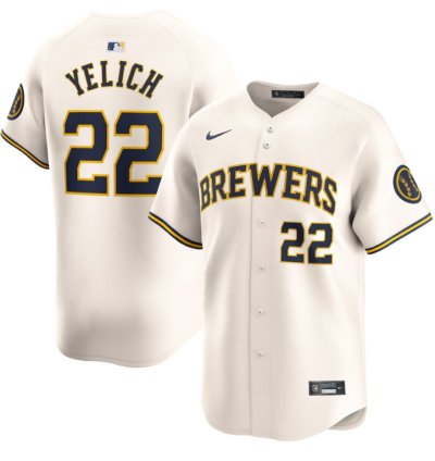 Christian Yelich 22 Milwaukee Brewers Home Limited Jersey - Cream