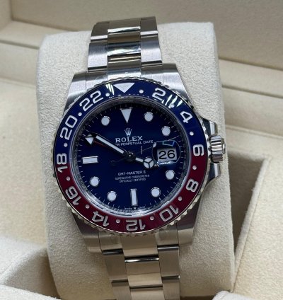 Rolex Gmt-master Ii 2021 White Gold Gmt-master Ii Blue Dial Unworn Box And Papers 126719blro