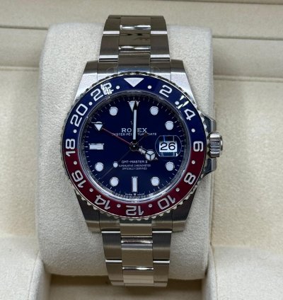 Rolex Gmt-master Ii 2021 White Gold Gmt-master Ii Blue Dial Unworn Box And Papers 126719blro