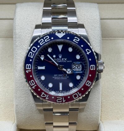 Rolex Gmt-master Ii 2021 White Gold Gmt-master Ii Blue Dial Unworn Box And Papers 126719blro