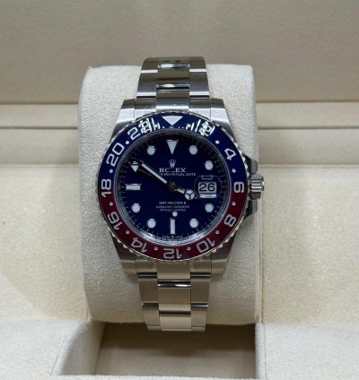 Rolex Gmt-master Ii 2021 White Gold Gmt-master Ii Blue Dial Unworn Box And Papers 126719blro