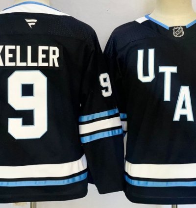 Utah Hockey Club 9 Clayton Keller Jersey Stitched Black