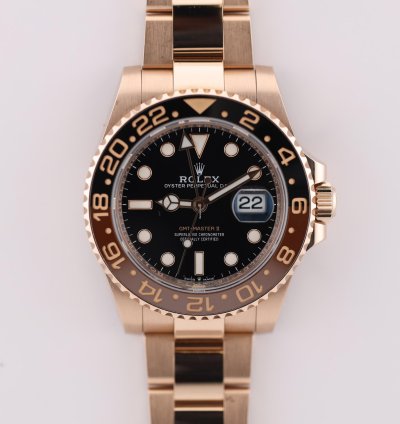 Rolex Gmt-master Ii 2022 Gmt Master Ii Rootbeer Rose Gold 126715chnr