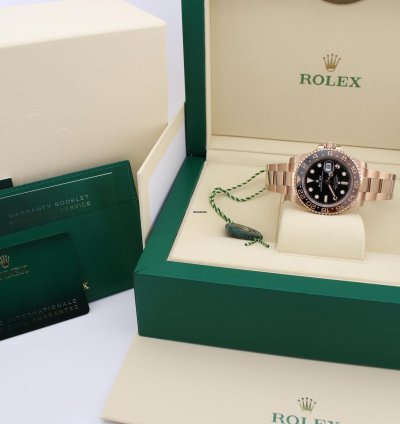 Rolex Gmt-master Ii 2023 Gmt-master Ii 18k Rose Gold Rootbeer 40mm Watch 126715chnr